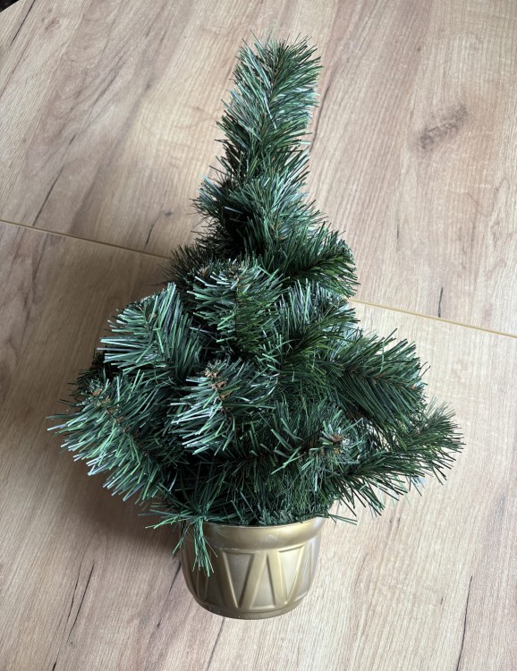CHOINKA sztuczna 45cm gęsta w doniczce misce ozdoba na Boże narodzenie