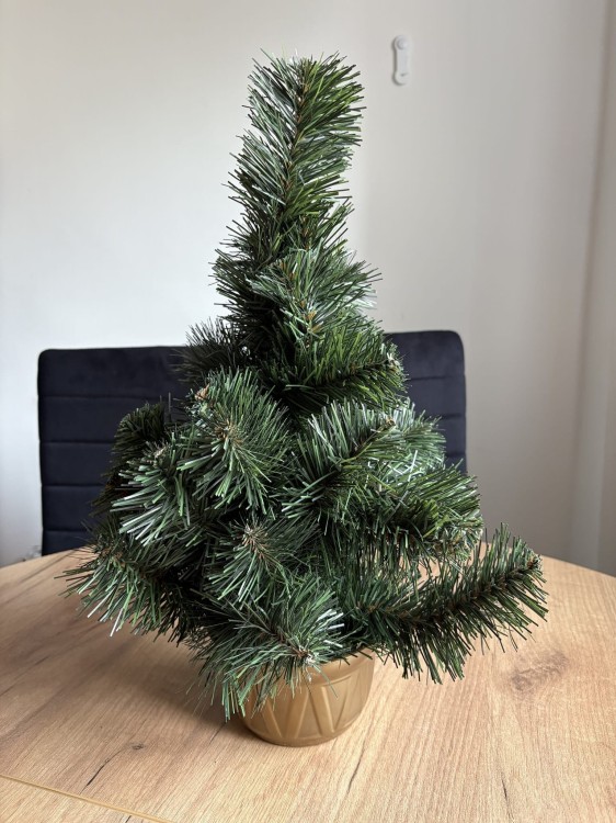 CHOINKA sztuczna 45cm gęsta w doniczce misce ozdoba na Boże narodzenie