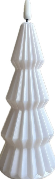 Choinka LED BIAŁA ozdoba świąteczna 20cm świeca ledowa na baterie