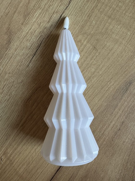 Choinka LED BIAŁA ozdoba świąteczna 20cm świeca ledowa na baterie