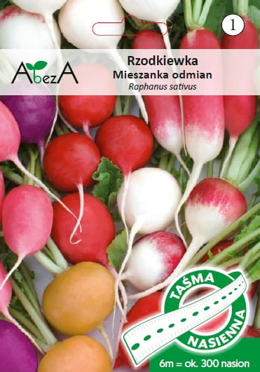 Rzodkiewka MIESZANKA ODMIAN NASIONA NA TAŚMIE 6M!!