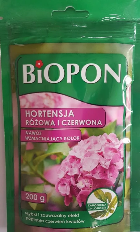 Biopon NAWÓZ KOLOR do HORTENSJI ROŻ/CZERW. 200g