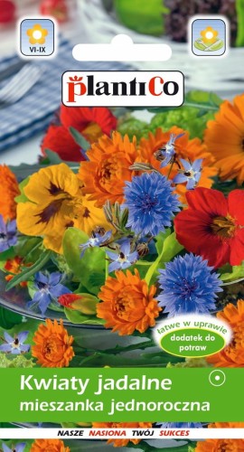 MIESZANKA KWIATY JADALNE!!! 4g nasiona plantico