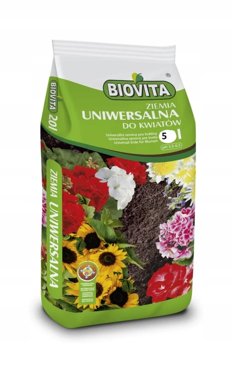 ZIEMIA UNIWERSALNA 5L! Do kwiatów pH5,5-6,5