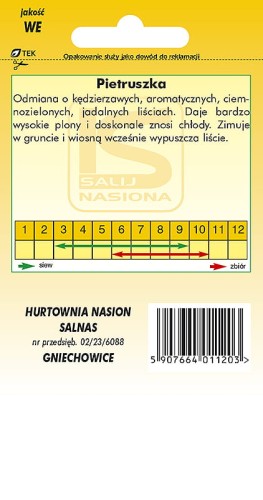Pietruszka MOSS CURLED 2 salnas 5g nasiona warzywa