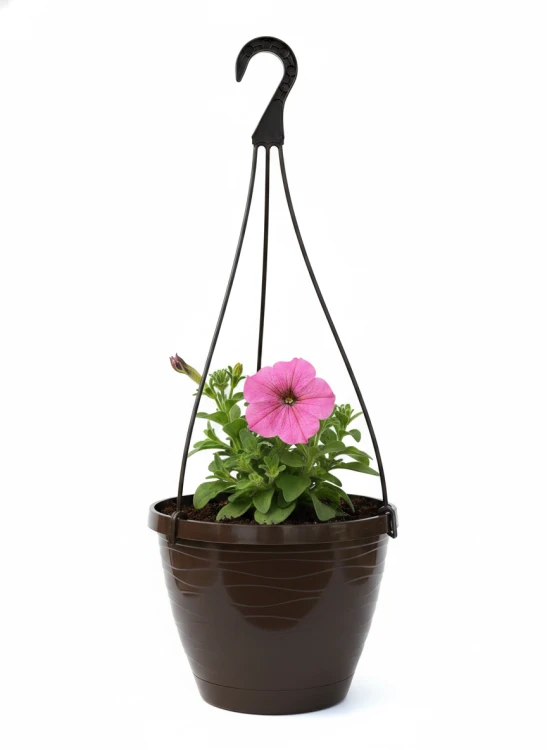 Doniczka wisząca BRĄZ plastikowa fi 20cm M