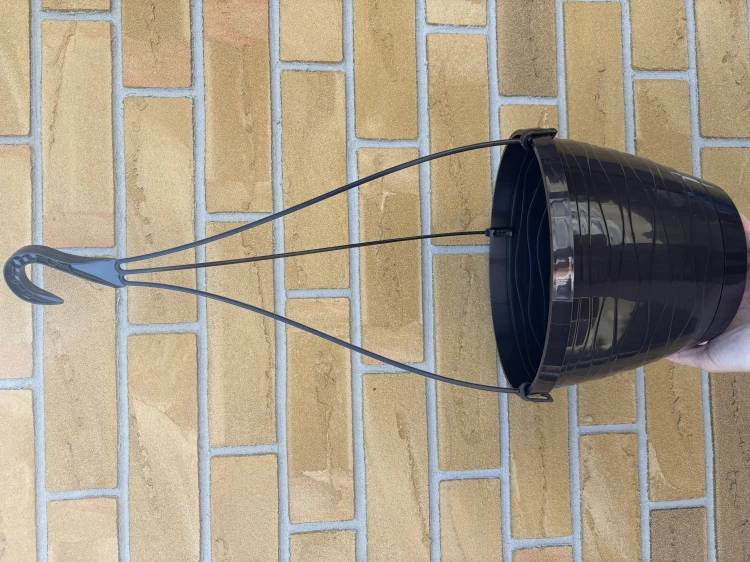 Doniczka wisząca BRĄZ plastikowa fi 20cm M