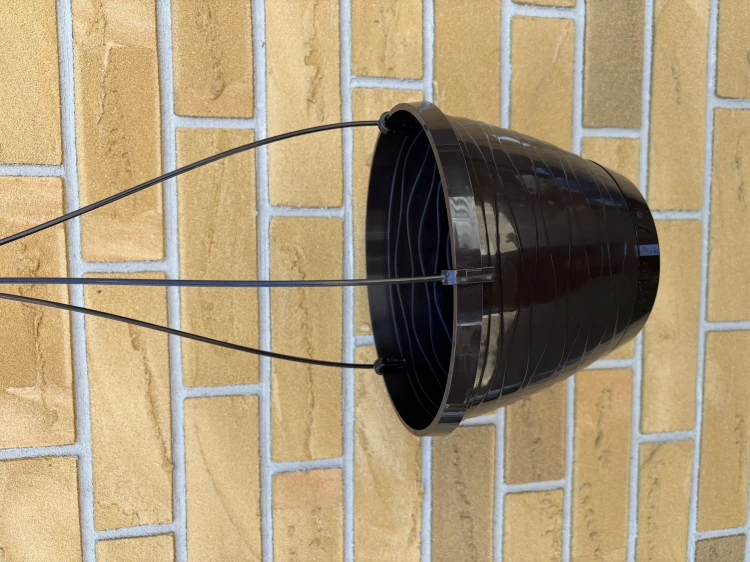 Doniczka wisząca BRĄZ plastikowa fi 20cm M