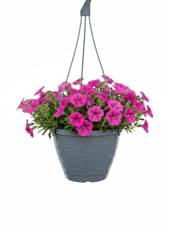 Doniczka wisząca SZARA plastikowa fi 23cm D