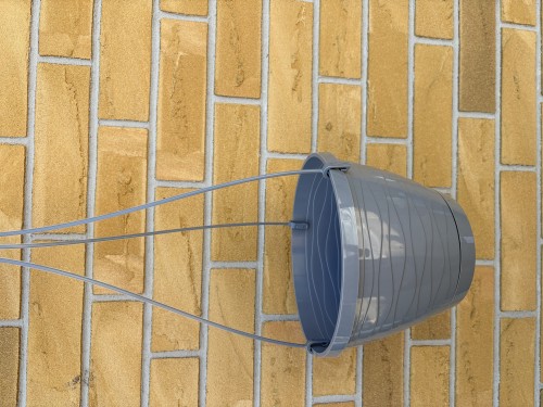 Doniczka wisząca SZARA plastikowa fi 23cm D