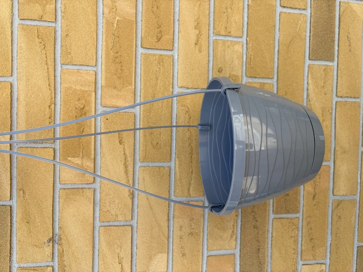 Doniczka wisząca SZARA plastikowa fi 23cm D