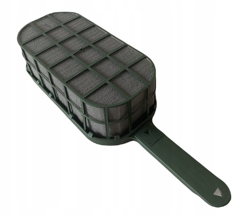 Floret z gąbką florystyczną SUCHA OWALNA gąbka