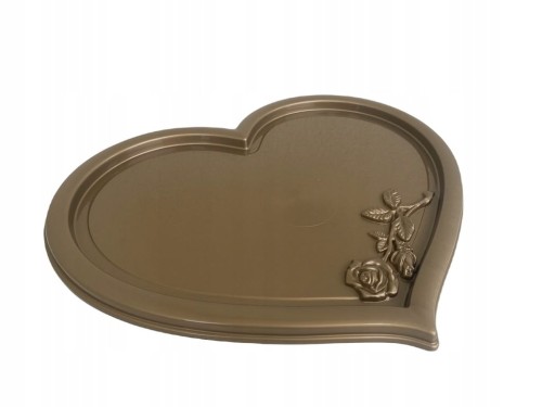 Podstawka pod ZNICZE SERCE 37cm złoto