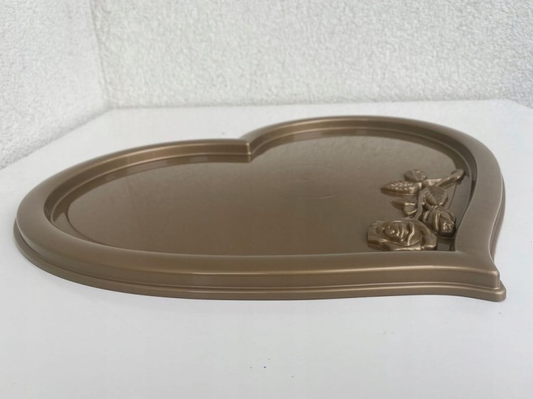 Podstawka pod ZNICZE SERCE 37cm złoto