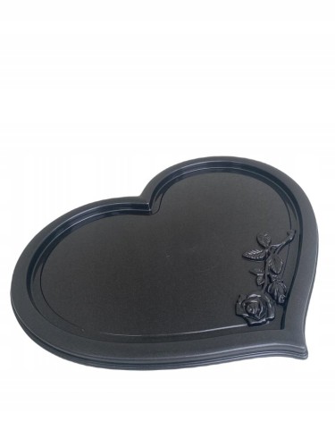 Podstawka pod ZNICZE SERCE 37cm grafit