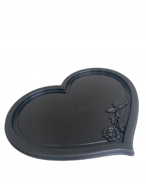 Podstawka pod ZNICZE SERCE 37cm grafit
