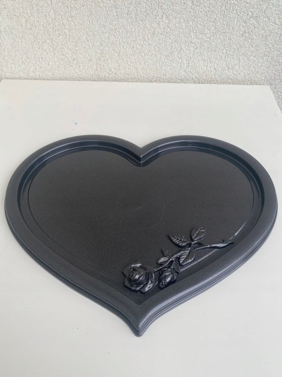 Podstawka pod ZNICZE SERCE 37cm grafit