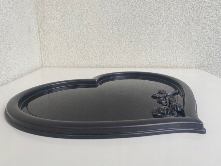 Podstawka pod ZNICZE SERCE 37cm grafit