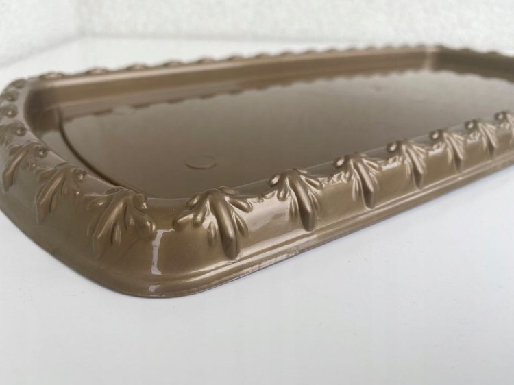 Podstawka pod ZNICZE prostokątna 43cm złoto