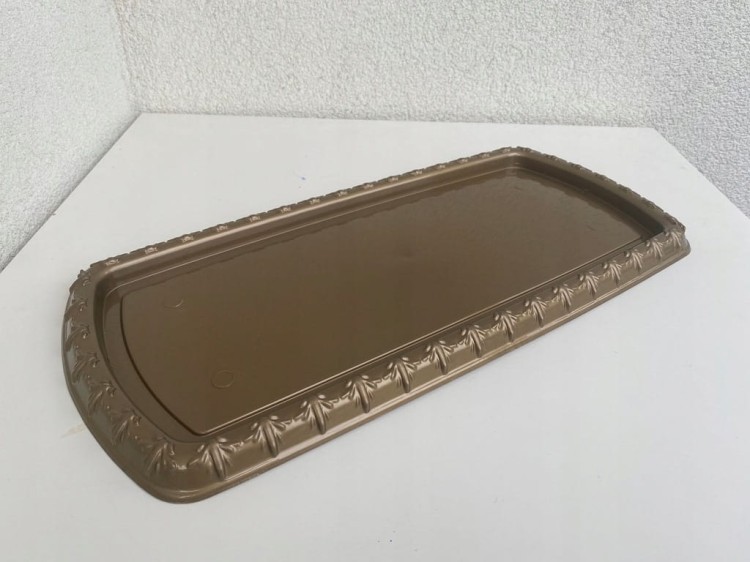 Podstawka pod ZNICZE prostokątna 43cm złoto
