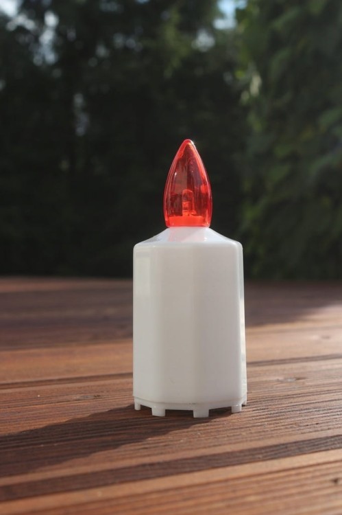 Znicz ELEKTRYCZNY CZERWONY świeci 3 MIESIĄCE !ZE3