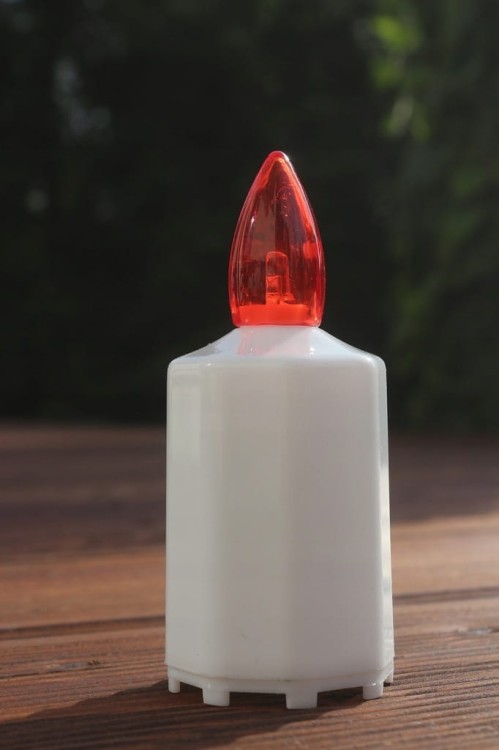 Znicz ELEKTRYCZNY CZERWONY świeci 3 MIESIĄCE !ZE3