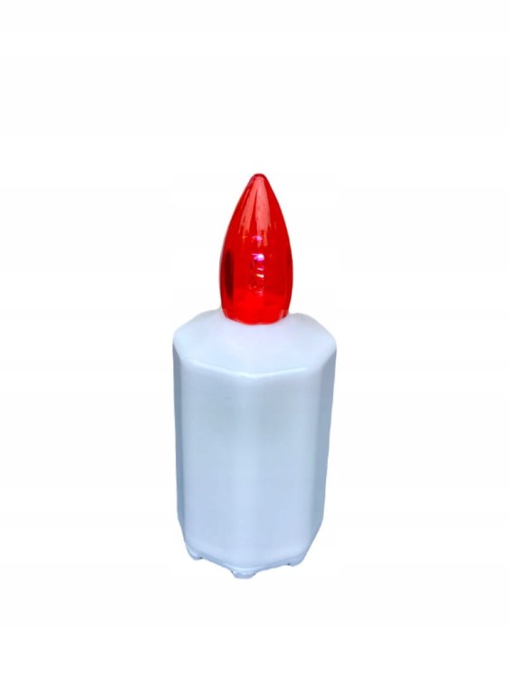 Znicz ELEKTRYCZNY CZERWONY świeci 3 MIESIĄCE !ZE3