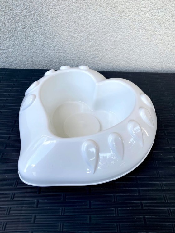 IKEBANA SERCE 24cm Miska osłonka doniczka BIAŁA