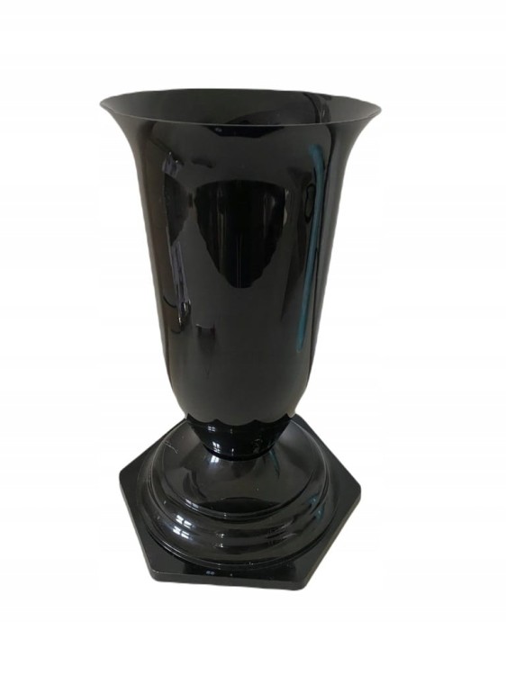FLAKON CMENTARNY 2 czarny 15cm średnicy