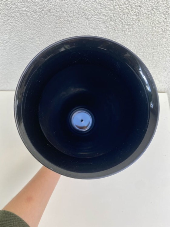 FLAKON CMENTARNY 2 czarny 15cm średnicy